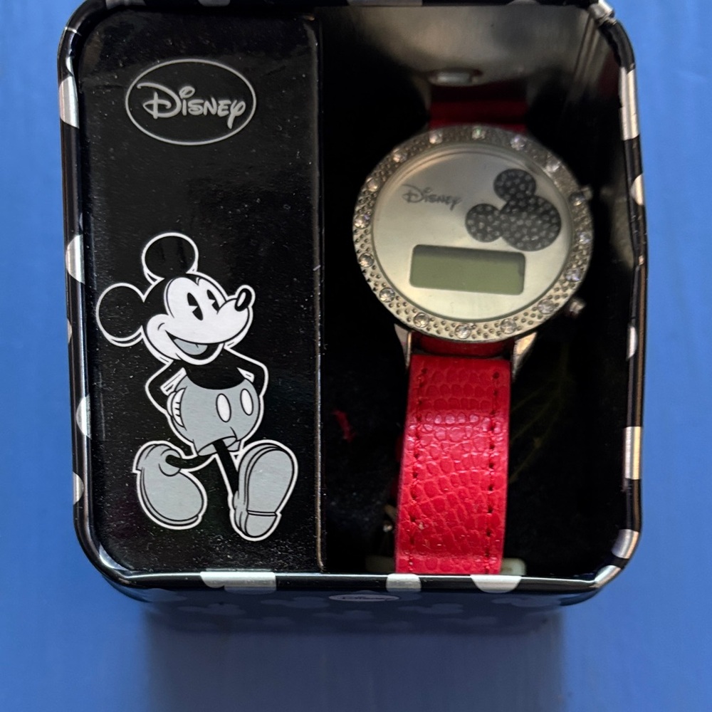 Disney Mickey Mouse Digital Watch with Red Strap
